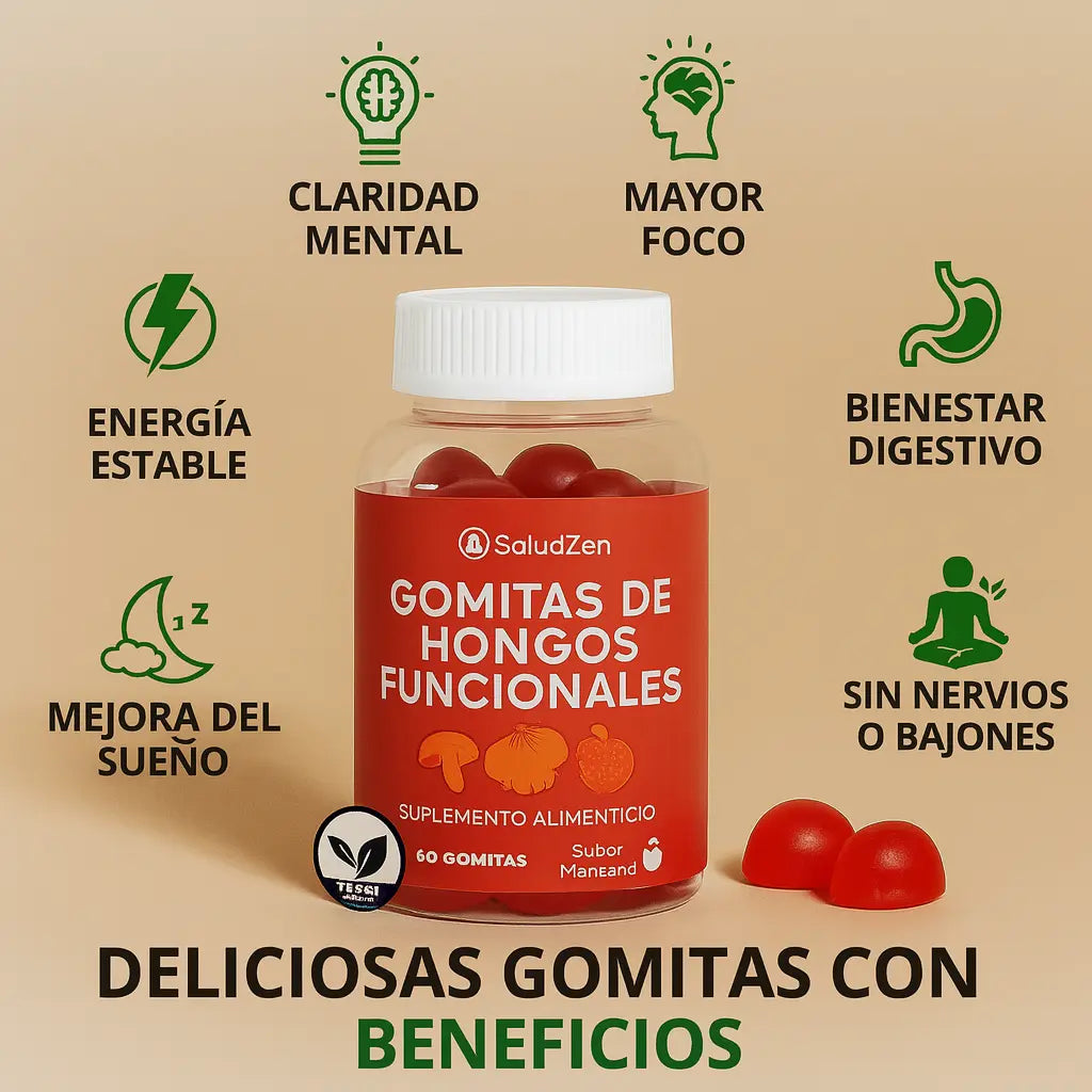 Suplemento de Hongos Funcionales (Pack de 60 Gomitas)