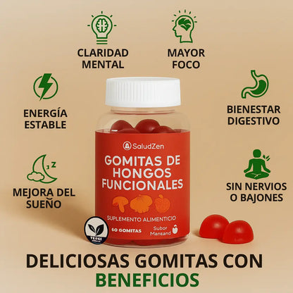 Suplemento de Hongos Funcionales (Pack de 60 Gomitas)